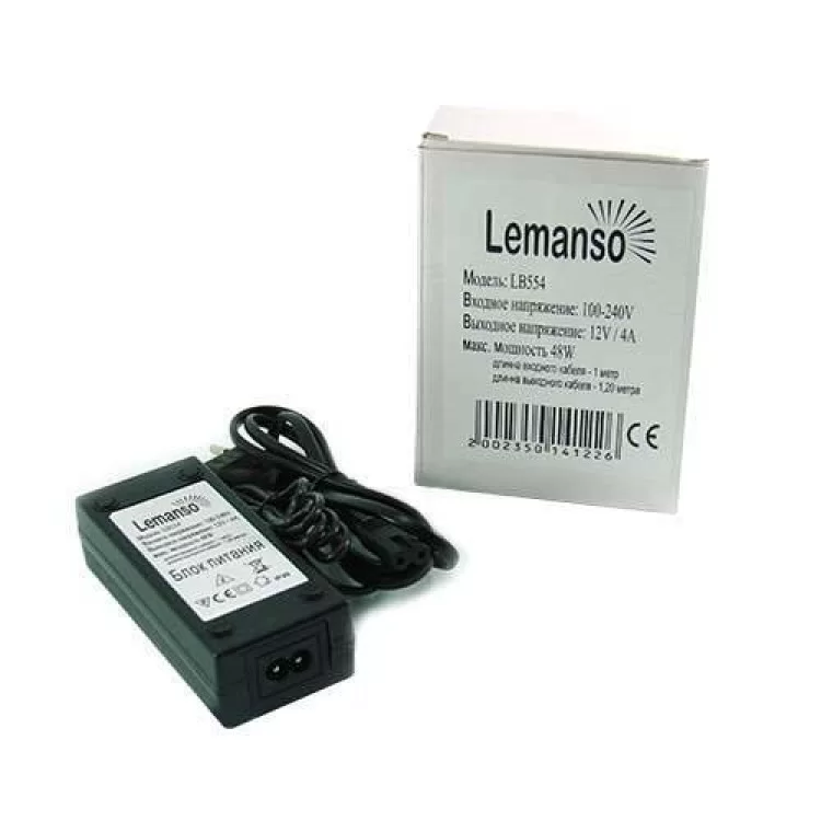Блок живлення 12В/60Вт/IP20 пластиковий корпус (LB554) Lemanso ціна 1грн - фотографія 2