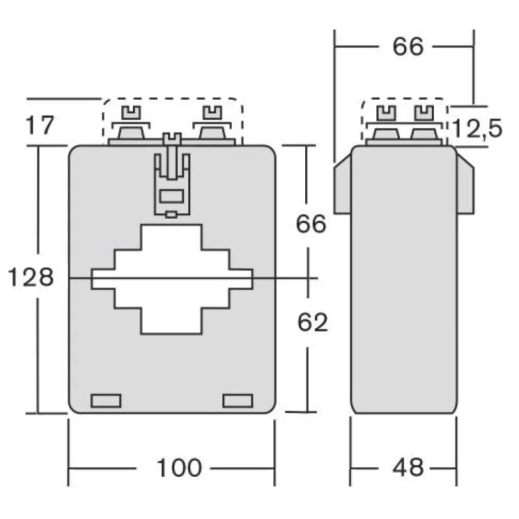 Трансформатор измерительный TAS81 1000/5А (шина: 81x11мм; 64х31мм; 31х51мм) (кл.0.5=6.0ВА) IME цена 2 538грн - фотография 2