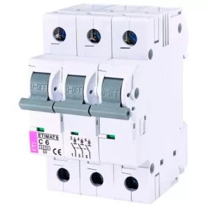 Автоматичний вимикач ETIMAT6 3p C 6A ETI