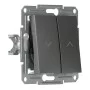 Выключатель для жалюзи без рамки сталь Asfora, EPH1300162