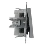 вимикач для жалюзі без рамки алюміній Asfora, EPH1300161