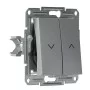 Выключатель для жалюзи без рамки алюминий Asfora, EPH1300161