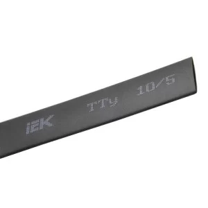 Черная термоусадочная трубка IEK UDRS-D10-1-K02 ТТУ 10/5 (1м)