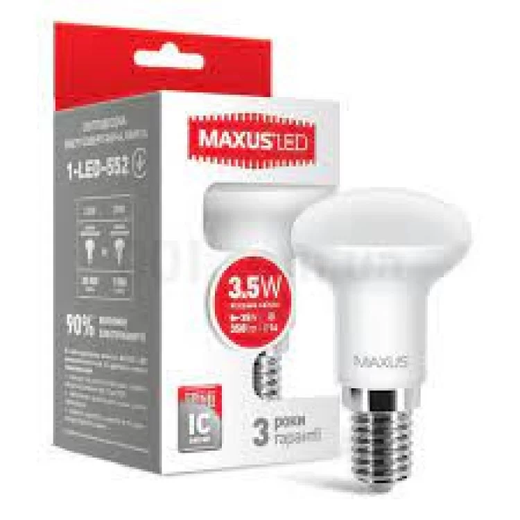 Лампа світлодіодна 1-LED-552 3.5W 220V R39 E14 Maxus ціна 27грн - фотографія 2