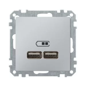 Накладка USB розетки Schneider Electric Merten System M MTN4367-0460 (алюминий)