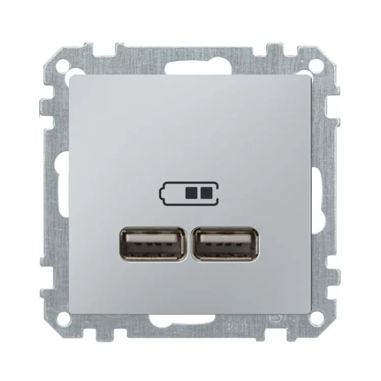 Накладка USB розетки Schneider Electric Merten System M MTN4367-0460 (алюміній)