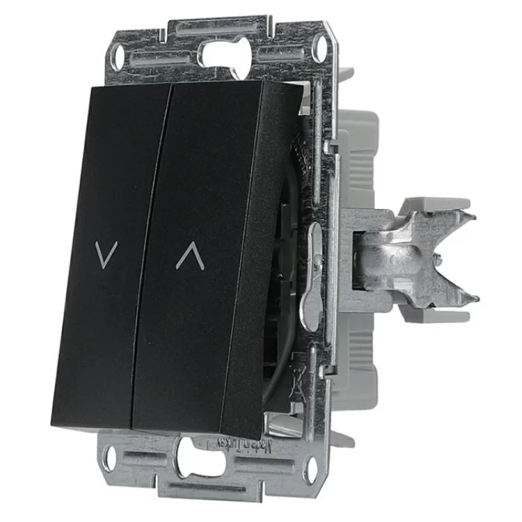 вимикач для жалюзі без рамки антрацит Asfora, EPH1300171 ціна 167грн - фотографія 2