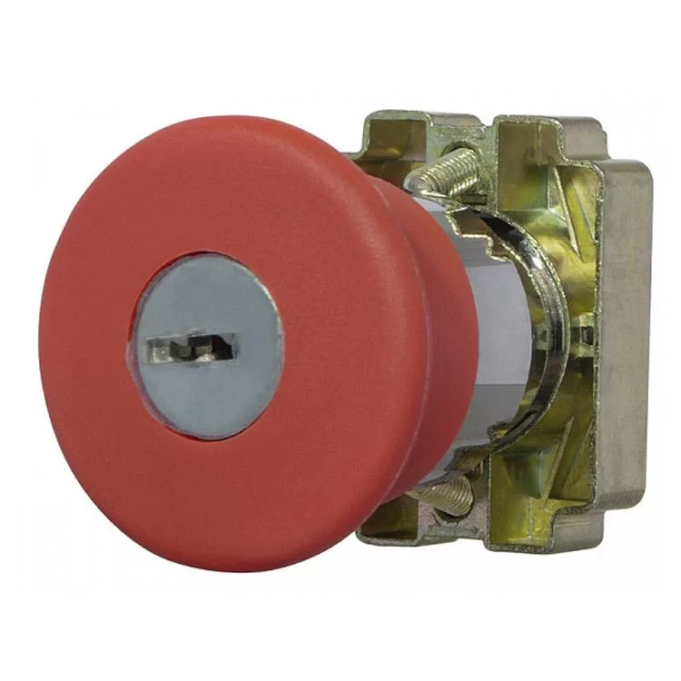 в продажу Кнопка XB2-BS142 1NC грибок D-40 червона поверення ключем АскоУкрем - фото 3