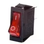 Переключатель YL202-01 1-клавишный красный с подсветкой АскоУкрем