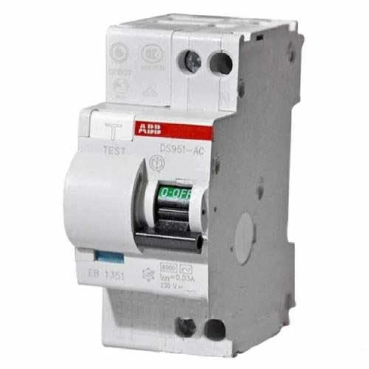 Дифференциальный автоматический выключатель DS951 C10-30MA/AC 10А 30мА АВВ