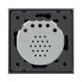 Выключатель сенсорный двулинейный VL-C702-12 черный стекло Livolo