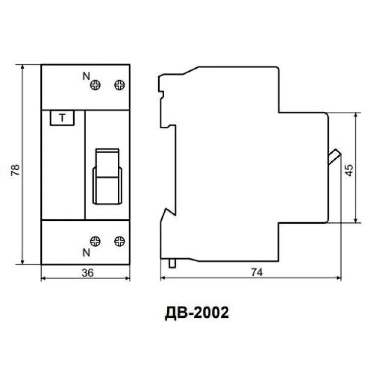Диференціальний автоматичний вимикач ДВ-2002 6А 30мА 1+Нп. АскоУкрем відгуки - зображення 5