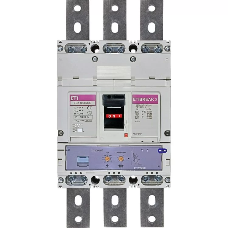 Автоматичний вимикач ETI 004672210 EB2 1000/3LE 1000A 3p (50kA)