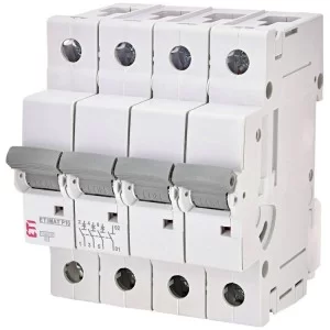 Автоматичний вимикач ETI 270640104 ETIMAT P10 3p+N B 6A (10kA)