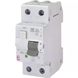 Диференційний автомат ETI 002173304 KZS-2M B 16/0.3 тип AC (10kA)