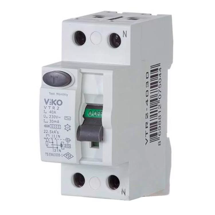 Пристрій захисного відімкнення 2p 40А 30мА VIKO (VTR2-4030)