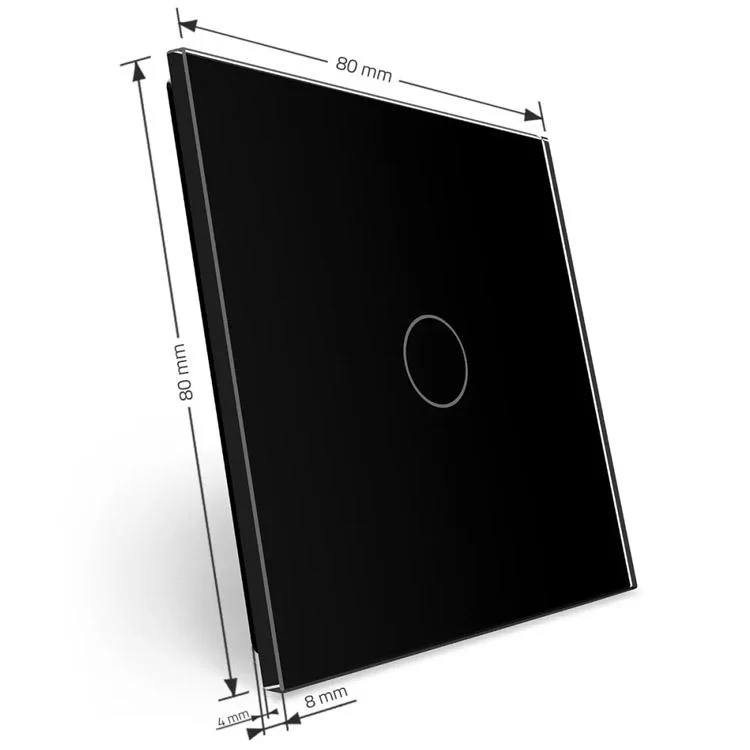 в продажу Сенсорна панель вимикача Livolo (1) чорний скло (VL-C7-C1-12) - фото 3