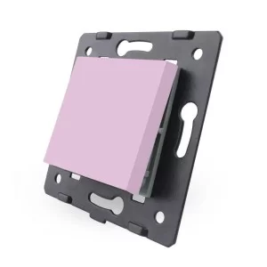 Механізм одноклавішний прохідний вимикач рожевий Livolo (720100117)