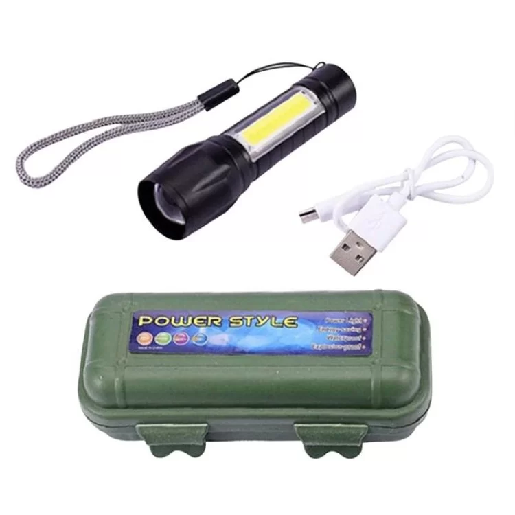 Ліхтарик тактичний з USB зарядкою, у боксі (1022161)