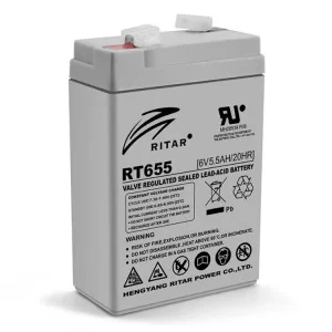 Аккумуляторная батарея RT655 6V 5.5 Ah AGM RITAR