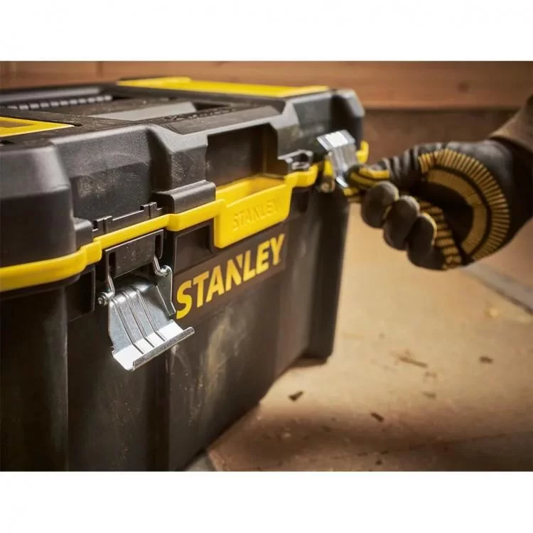 Ящик для инструментов Stanley ESSENTIAL Cantilever, 19", 490х290х250 мм, с металлическими (STST83397-1) характеристики - фотография 7
