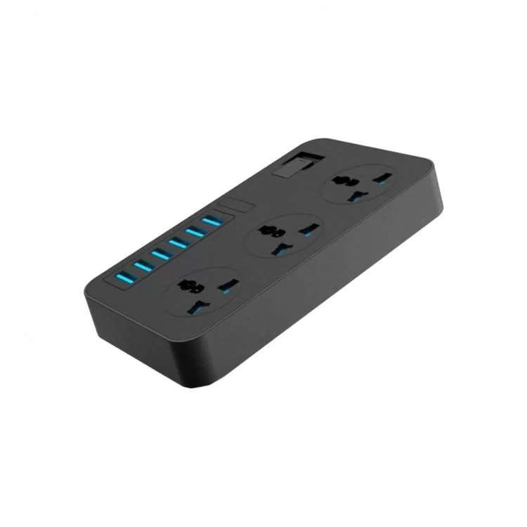 Сетевой фильтр питания Voltronic TВ-Т09, 3роз, 6*USB Black (ТВ-Т09-Black) цена 590грн - фотография 2