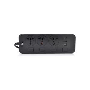 Сетевой фильтр питания Voltronic TВ-Т14, 3роз, 3*USB Black (ТВ-Т14-Black)