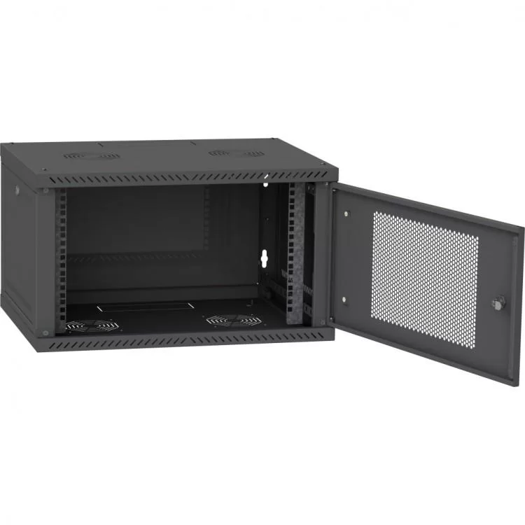 в продаже Шкаф настенный Ipcom 6U, 600*600, перфорированные дверца, RAL9005 (СН-6U-060х060-ДП-9005) - фото 3