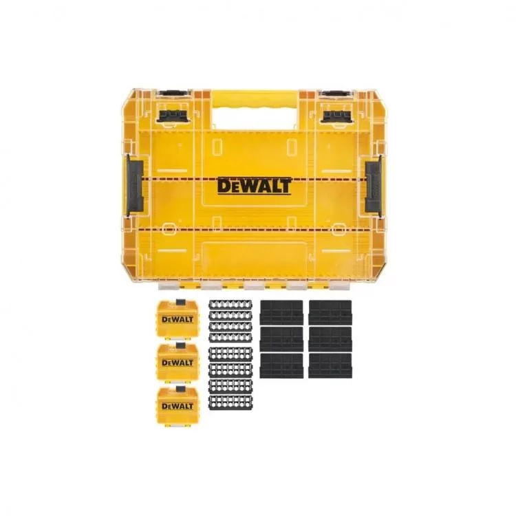 в продажу Ящик для інструментів DeWALT для біт системи TSTAK Tough Case L з футляром та касетами 8шт, розділювачі 6шт (DT70804) - фото 3