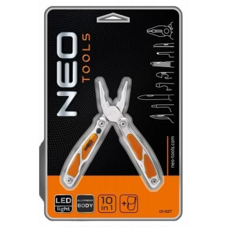 Мультитул Neo Tools mini, 10 елементів, з LED (01-027) ціна 625грн - фотографія 2
