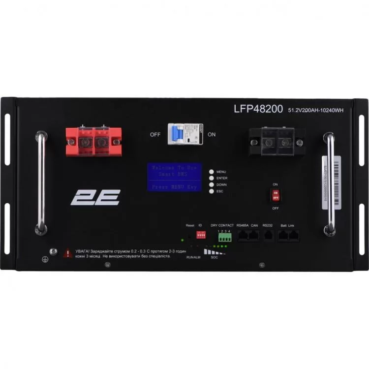 Батарея LiFePo4 2E LiFePO4 48V-200Ah, 19" LCD 16S (2E-LFP48200-LCD) ціна 119 652грн - фотографія 2