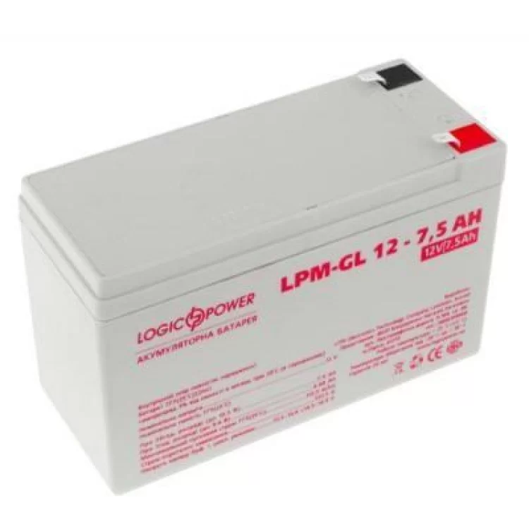 Батарея к ИБП LogicPower LPM-GL 12В 7.5Ач (6562) цена 843грн - фотография 2