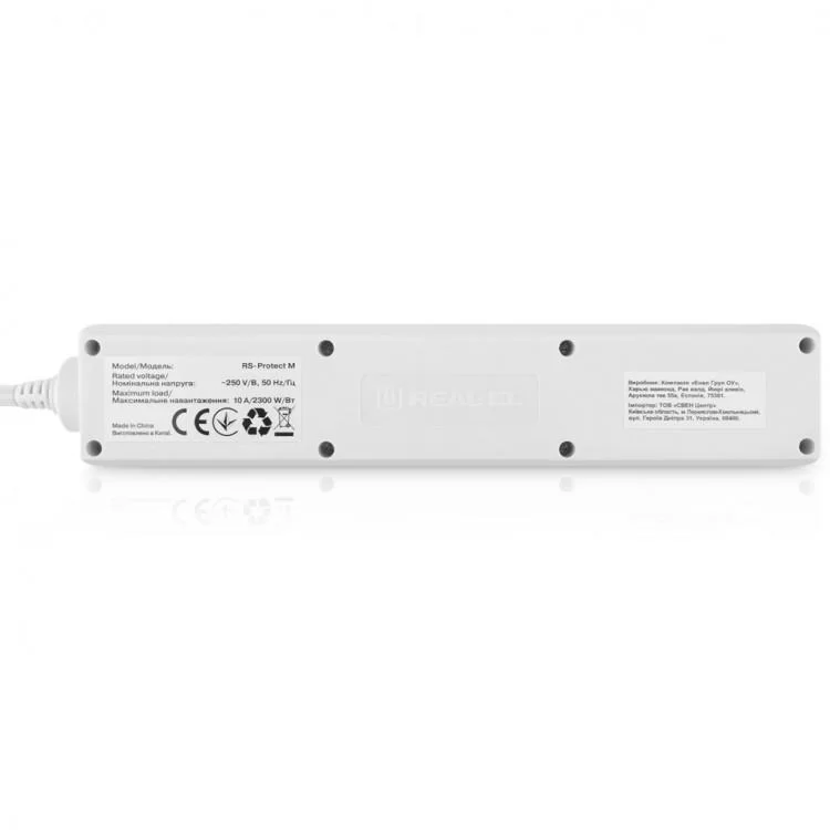 Сетевой фильтр питания REAL-EL RS-Protect M 5m, white (EL122300029) характеристики - фотография 7