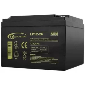 Батарея к ИБП Gemix 12В 26 Ач (LP12-26)