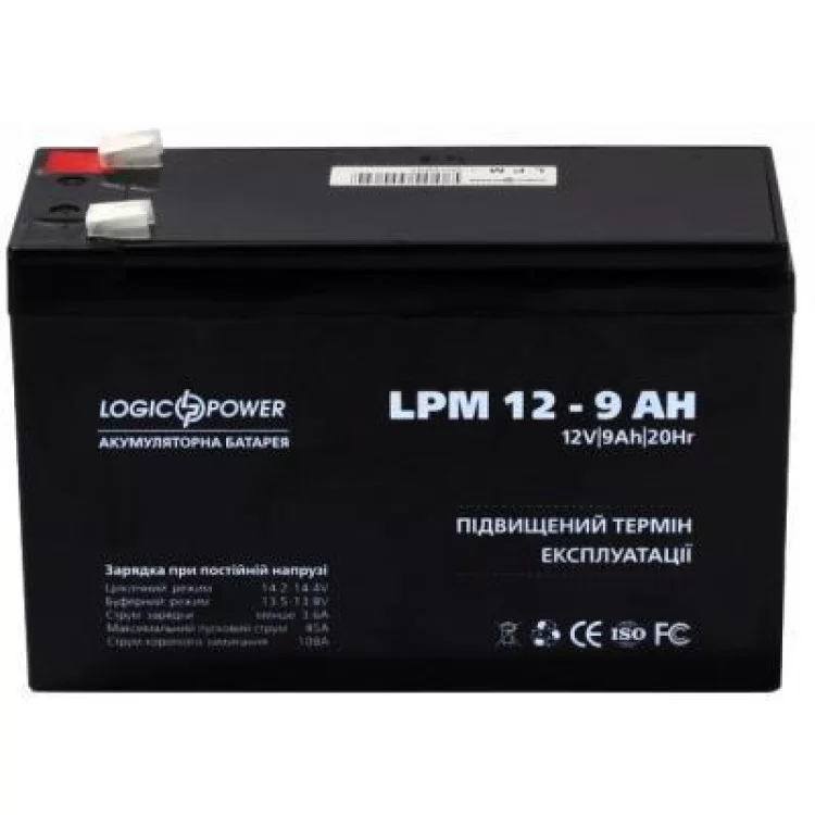 Батарея до ДБЖ LogicPower LPM 12В 9Ач (3866) ціна 881грн - фотографія 2