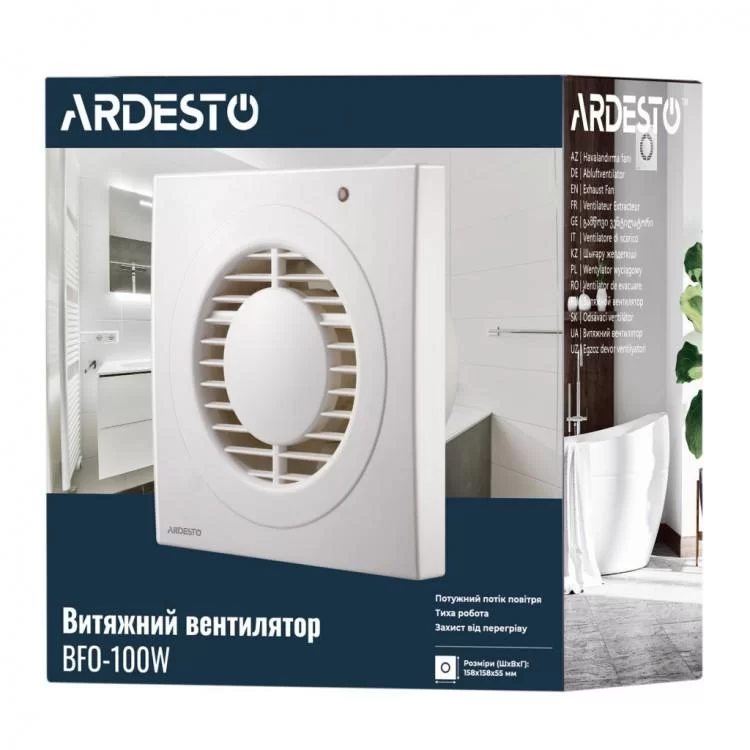 Витяжний вентилятор Ardesto BFO-100W характеристики - фотографія 7