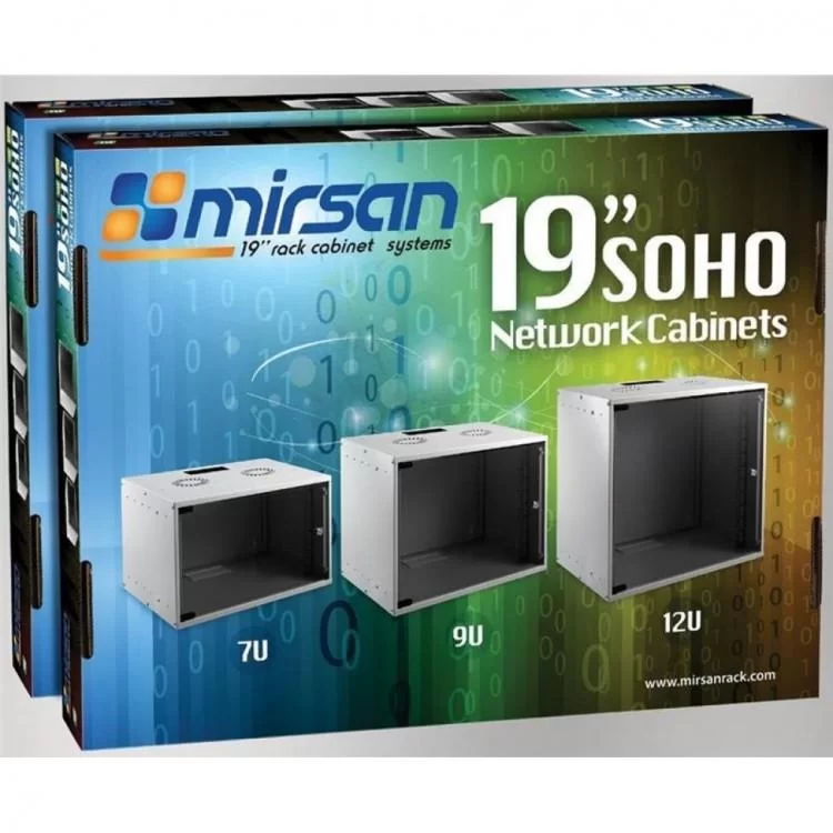 Шкаф настенный Mirsan SOHO 9U 19" 535x300, RAL 7035 (MR.SOH09U30DE.02)
