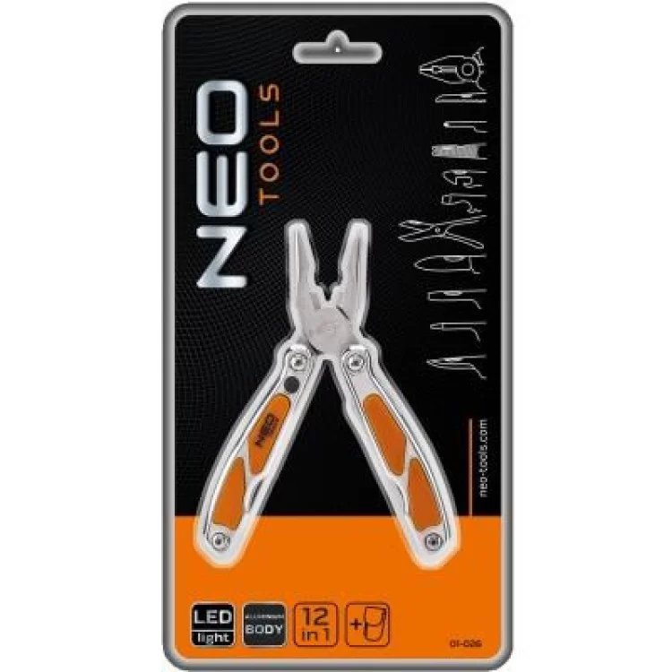 Мультитул Neo Tools 12 елементів, з LED (01-026) ціна 1 281грн - фотографія 2