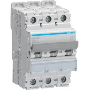 Автоматичний вимикач Hager NRN450 4P 15кА C-50A 4M
