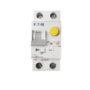 Диференційний автоматичний вимикач PFL4-25/1N/C/0.03 25А 30мА 1+Нп. Eaton