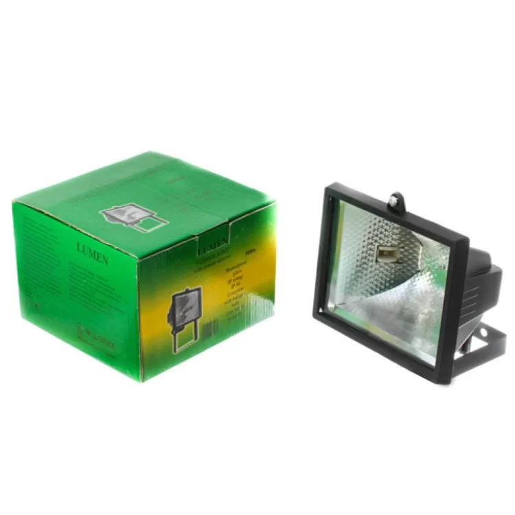 Прожектор 500Вт чорний Lumen ціна 162грн - фотографія 2