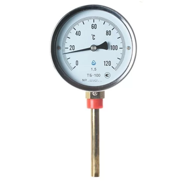 Термометр биметаллический ТБ-100-100 (0... 120)-1.5-Г Стеклоприбор