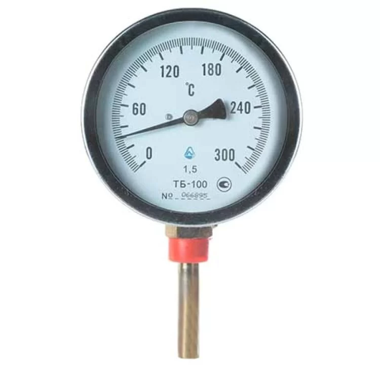 Термометр биметаллический ТБ-100-50 (0... 300)-1,5-Г Стеклоприбор