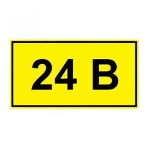 Самоклеющийся знак «24 В»