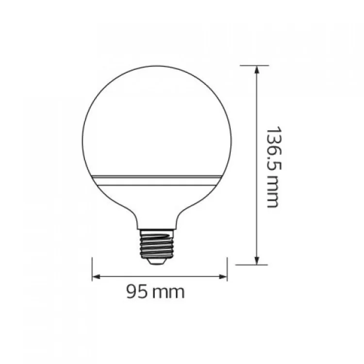 Світлодіодна лампа GLOBE-16 16W E27 3000К ціна 161грн - фотографія 2