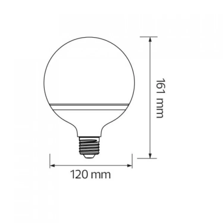 Світлодіодна лампа GLOBE-20 20W E27 3000К ціна 225грн - фотографія 2