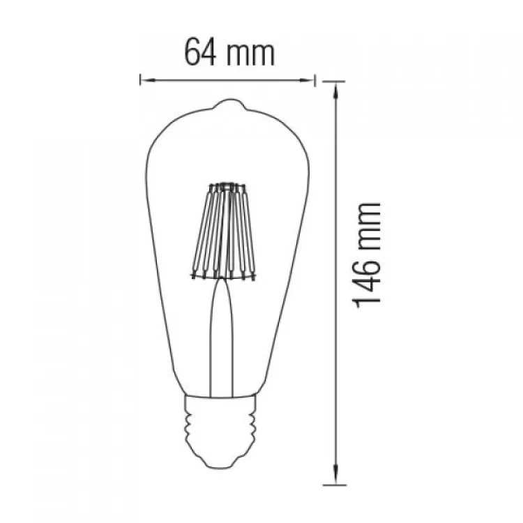 Светодиодная лампа Filament RUSTIC VINTAGE-4 4W E27 цена 78грн - фотография 2