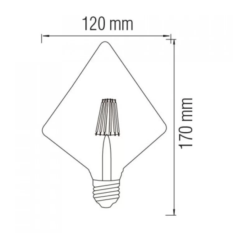 Світлодіодна лампа Filament RUSTIC PYRAMID-6 6W E27 ціна 111грн - фотографія 2