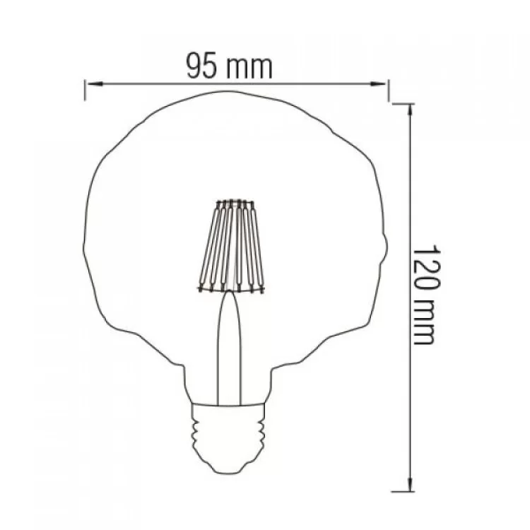Светодиодная лампа Filament RUSTIC CRYSTAL-4 4W E27 цена 112грн - фотография 2