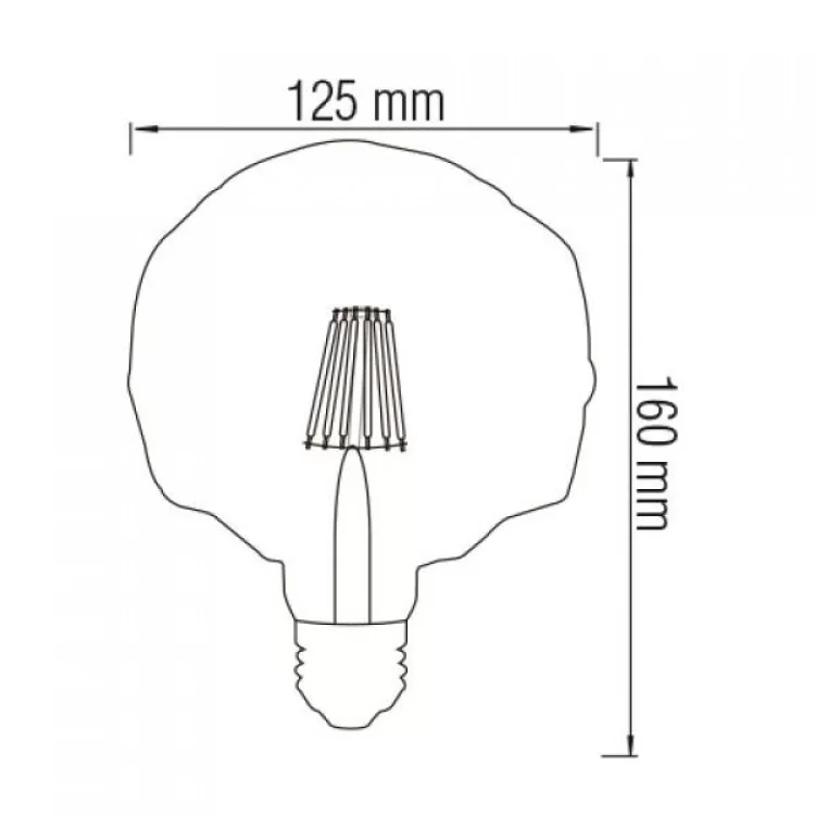 Светодиодная лампа Filament RUSTIC CRYSTAL-6 6W E27 цена 132грн - фотография 2